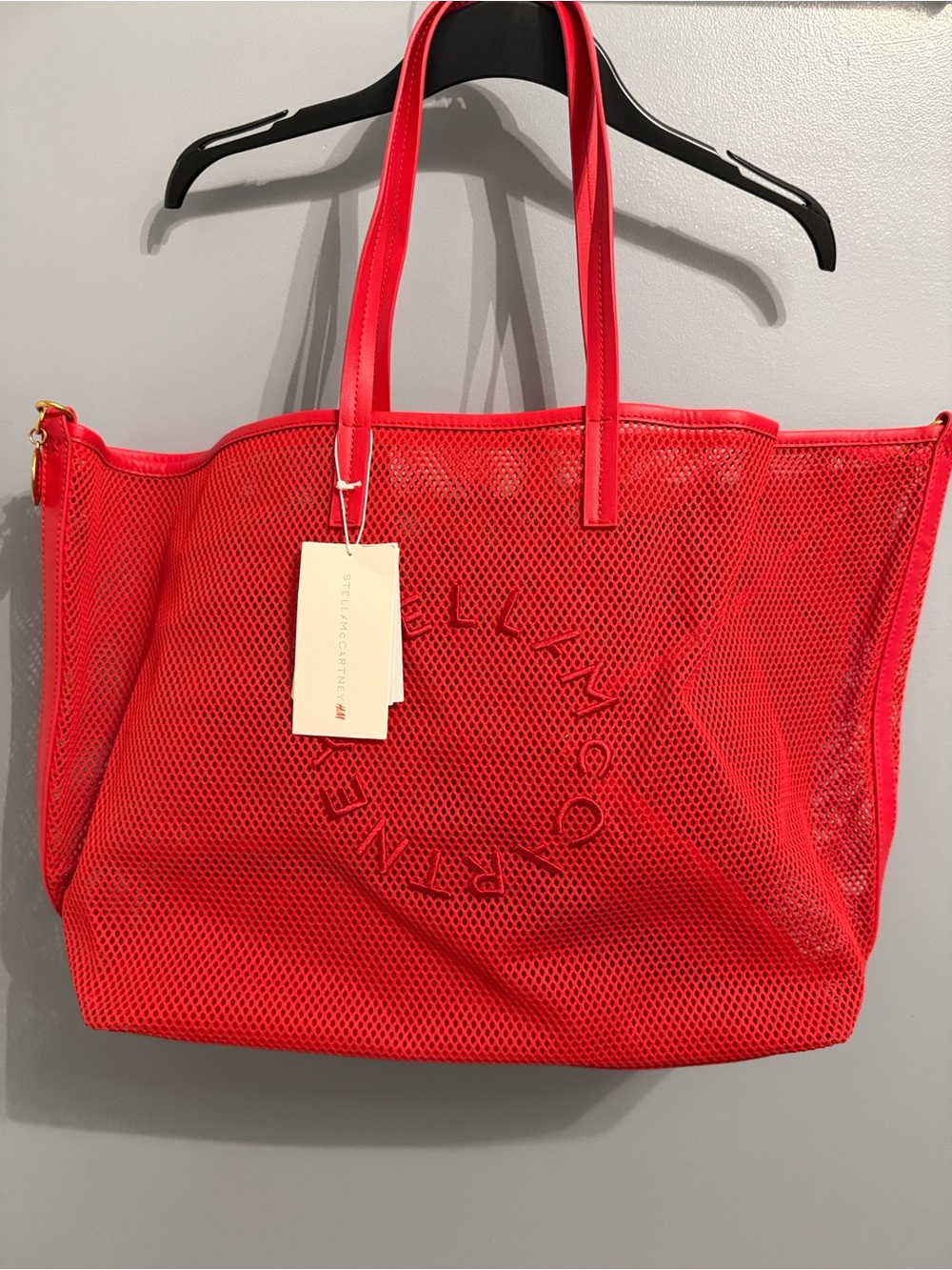 Hm Stella McCartney red large mesh tote bag - Picture 9 of 9